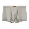Calzoncillos tipo bóxer de malla de seda helada transpirables para hombre, de cintura media, talla grande, antibacterianos, transpirables, venta caliente transfronteriza, ventas directas de fábrica, venta al por mayor