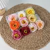 No. 7 Cabezas de Flor de Peonía para Arreglos Florales, Accesorios para el Cabello Hanfu, Decoraciones para Cajas de Regalo Hechas a Mano DIY, Flores Artificiales, Rosas