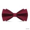Ceremonia de boda con cuello rojo, traje de novio para boda, lazo formal, corbata de padrino, traje de color liso