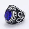 Europa y Estados Unidos tendencia de comercio exterior transfronterizo estilo punk cabeza de oveja anillo de acero de titanio moda Ojo Mágico diamante anillo de hombre moderno venta al por mayor