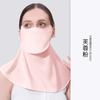 MEETSUNNY Máscara Protetora Solar de Seda Gelada Feminina com Proteção UV Total para o Rosto, Chapéu de Sol Respirável de Proteção Completa