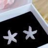 Brincos de estrela do mar com diamantes completos personalizados transfronteiriços, próxima parada, estrela de partida, mesmo estilo, brincos simples, todos combinados, estrelas de alta qualidade