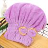 Gorro de princesa de forro polar coral con lazo, suave y absorbente, de secado rápido, para uso diario en el hogar, para mujer, para la cabeza, venta al por mayor transfronteriza