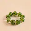 Pulsera Redonda de Remache de Resina y Pedrería Transfronteriza Europea y Americana, Anillo de Mano Simple y Moderno, Lujo Ligero, Sensación de Alta Gama, Joyería de Mano Versátil para Mujeres