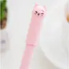 Caneta Gel Criativa Desenho Animado Gato Fofo Abanando o Rabo Tampa Caneta Tinteiro Preta Gato Caneta de Assinatura Material Escolar para Estudante Atacado t