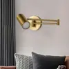 Lámpara de Pared Plegable Brazo Largo Brazo Oscilante Dormitorio Mesita de Noche Retráctil Giratorio Lectura Simple Minimalista Protección Ocular Nórdico Estudio