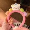 Diadema Divertida y Linda de Cabeza de Muñeca para Mujeres, Diadema de Peluche Linda y Única, Pinza para el Cabello de Otoño e Invierno, Accesorio para el Cabello, Diadema Esponjosa para Lavarse la Cara