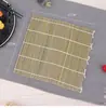 Alfombrilla para enrollar sushi de piel verde Alfombrilla de bambú para enrollar sushi Arroz envuelto en algas marinas moradas Verdura Alfombrilla de bambú Juego completo de herramientas para sushi