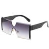 Gafas de sol sin marco de una pieza, populares entre Europa y América, gafas de sol de una pieza que combinan con todo, gafas de sol personalizadas de montura grande de moda para mujer