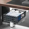 Caixa de Armazenamento de Papelaria Estilo Gaveta sob a Mesa, Gadget de Gaveta Invisível para Mesa de Escritório, Suporte de Armazenamento Escondido sob a Mesa