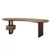 Escritorio Moderno Minimalista de Madera Maciza con Diseño Único, Juego de Escritorio y Silla para Oficina en Casa, Escritorio de Escritura con Cajón de Lujo Ligero y Duradero
