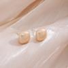 Pendientes de Perla Cuadrados Geométricos Simples Estilo Coreano de Lujo Ligero Aguja de Plata Moda Diseño Elegante Sentido Elevando Agujeros de Oreja Tachuelas para Mujeres