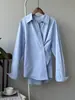 Camisa Irregular con Abertura Lateral y Botones Diagonales Beishan Tongshu para Mujer, Nuevo Top de Manga Larga Sencillo Estilo Coreano Otoño 82136