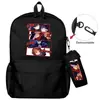 Mochila de dibujos animados de dos piezas, bolsa para portátil, bolsa de almacenamiento
