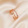 Anillo abierto con flor incrustada de diamantes de estilo coreano, hada de las flores, súper hada, elegante, hermoso, anillo ajustable para el dedo índice a la moda.