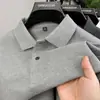 Fábrica Original 100% Algodão Polo Verão Meia-Manga para Meia-Idade Novas Camisetas Casuais Masculinas com Gola e Cor Lisa