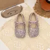 Zapatos de Princesa para Niña con Lazo de Pedrería 2026 Primavera y Otoño Suela Suave para Actuación Fiesta Correa Versátil Mary Jane Zapatos Infantiles