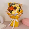 Ramo de Flores Tejidas a Mano con Hilo Producto Terminado Regalo para Empleados Girasol Flor Tejida Bestseller Transfronterizo Amazon Hilo