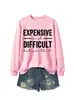 Sudadera de moda casual para mujer de otoño e invierno, costosa y difícil, estación independiente de deseos de Amazon