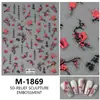 Pegatinas Retro de Uñas con Flores Florecientes Flor Blanca Fresca y Elegante Margarita Pegamento Fuerte y Delgado para Uñas Pegatinas Decoración Venta al por Mayor