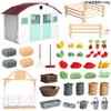 Juguete infantil simulación micro paisaje planta árbol frutal modelo paisaje árbol escena árbol arena mesa decoración animal modelo