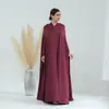 Vestido com capuz de manga morcego cor sólida plus size Lorriya LR628