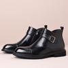 Botines Chelsea para Hombre Piel Genuina Fuente Personalizado Ropa Formal de Negocios Estilo Británico Retro Zapatos para Motociclista de Hombre Botas para Hombre