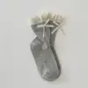 Calcetines para niños para otoño e invierno con bordes rizados y lazos, adecuados para niñas y bebés, estilo Lolita, calcetines de media pantorrilla sin presión