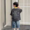 Cotton Shop Ropa de Verano para Niños Camiseta de Manga Corta Infantil 2026 Nuevo Estilo Coreano Moderna Fresca Casual Transpirable Moda Infantil