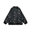 Sudadera con estampado integral de estrellas y cuello alto para hombre, marca de moda urbana, diseño con estilo, chaqueta con cremallera de corte holgado para primavera y otoño