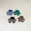 Guantes infantiles de estilo coreano ins de color contrastante a rayas para niños, otoño e invierno, cálidos, con cuello halter, para dedos, de bebé