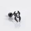 Aço Titânio Cobre Microincrustado Zircônia Hélice da Orelha Aranha Escura Little Red Book Joias Brilhantes Brincos Brincos de Cruz para Homens e Mulheres