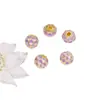 Cuentas Espaciadoras de Loto con Goteo de Aceite Cloisonné de 8 mm, Cuentas de Color Azul Quemado Esmaltado, Cuentas Sueltas Hechas a Mano para Manualidades, Accesorios para Joyería