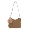 Bolsa Saco Retrô Simples da Moda para Mulheres Outono 2025 Nova Cor Sólida Tendência Bolsa Transversal Bolsa Transversal de Ombro Único