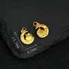 Prata 925 Banhada a Ouro Inlaid Diamante Lua Gota Acessórios DIY Moda Nicho Estiloso Versátil Acessórios