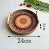 Cesta de frutas tejida de ratán, cesta de pan tejida, bandeja para aperitivos, mesa de café, bandeja para pasteles, cesta de almacenamiento de escritorio