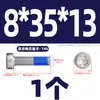 Tornillos de Acero Inoxidable 304 de Cabeza Baja Antiaflojamiento y Antichoque para Pegamento, Cabeza Delgada, Pegamento Azul Interno Torx M2M3-M8