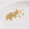 Contas Espaçadoras Atacado Cor Dourada 14K Color-Preserving Tubo Redondo de Posicionamento Fixo Pulseira de Fio DIY Colar Acessórios de Joias Contas de Posicionamento