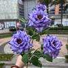 Nova simulação de flor com sensação 3D multi-cabeça sensação rosa rosa rosa casamento macio hotel filmagem flor artificial lote