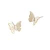 Elegantes y Dinámicos Pendientes de Mariposa Brillantes con Pasadores de Plata S925, Circonita Microincrustada, Perlas de Madre, Pendientes de Lujo Ligero Chapados en Oro de 18 Quilates