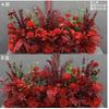 Arreglo Floral de Piso Rojo Boda Decoración con Flores Artificiales Escenario Pasillo Arreglo Floral Fondo Flores Colgantes Flores de Seda Flores Realistas Alta Simulación