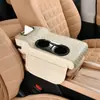 2025 Nuevo Modelo Caja Reposabrazos Central para Coche Alza Almohadilla Cubierta Protectora Portavasos Doble Caja de Pañuelos para Coche de Cuero de Gama Alta