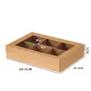Pastel Lunar Tradicional Chino Caja de Empaque Caja de Regalo Rojo Nueve Cuadrados Yema de Huevo Crujiente Papel Kraft Cuatro-Seis Cuadrados Transparente