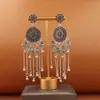 Pendientes de Pavo Real para Minorías Étnicas, Regalos Retro de Plata Miao Estilo Étnico, Accesorios de Pendientes Vintage de Imitación Plata