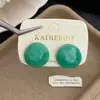 Pendientes de Textura Dopamina de Verano con Cuentas Estilo Coreano Pendientes Esféricos Coloridos para Mujer Pendientes Redondos Dulces y de Alta Gama
