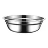 Tigela de sopa redonda de fundo plano em aço inoxidável premium, tigela de arroz redonda para uso doméstico e cantinas escolares, tigela pequena de ferro, tigela de sopa, tigela pequena de cozinha