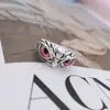 Anel Coruja Olho de Diabo Retrô Criativo Exagerado Animal Casal Aberto Ajustável Anel Atravessar Fronteiras Atacado