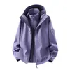 Chaqueta de viaje para otoño e invierno para mujer, estilo Luotuo, 3 en 1, cortavientos e impermeable, ropa de alpinismo desmontable para hombre
