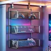 Cesta colgante para la cama, instalación sin taladro, estante de almacenamiento multifuncional para dormitorios universitarios, organizador de mesita de noche