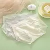 [múltiplas combinações] calcinha de seda gelada ultrafina feminina cintura de renda quadril respirável calcinha de menina